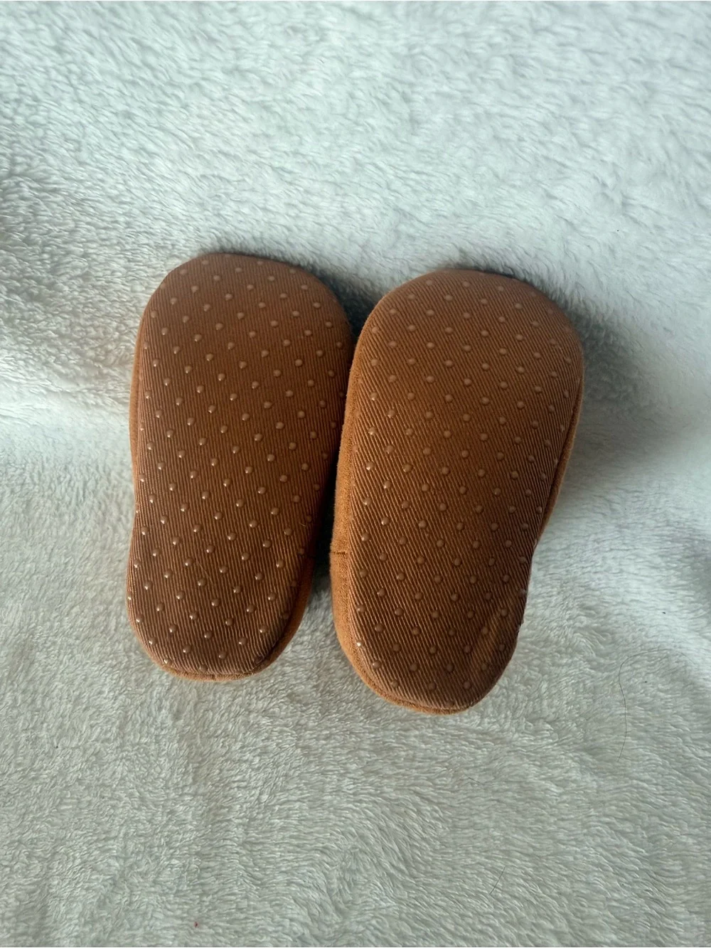 Kids Brown Suede Flower Booties